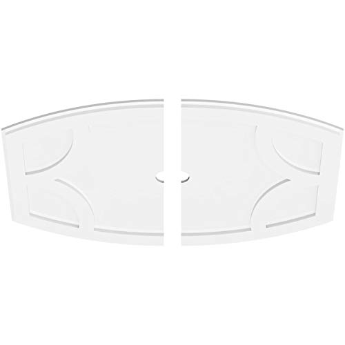 Image of Ekena Millwork CMP38X25KY2-02000 Kailey Architectural Grade PVC Contemporary, Two Piece Urethane Ceiling Medallions 38 inchW x 25 3 /8 inchH x 2 inchID x 20 1 /2 inchC x 1 inchP