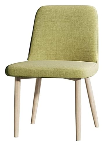 Silla de Comedor Moderna tapizada en Tela con Patas de Metal Estilo Madera. Juego de 2 sillas de Cocina para Sala de Estar. Color Nogal café. Asiento cómodo y Elegante. Decoración
