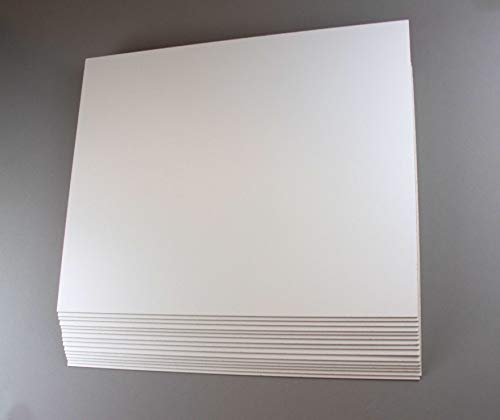 Foto von 10 Stück Zuschnitte MDF Holzwerkstoff Platten Einseitig Weiß lackiert 40x60 cm 2,5 mm stark 60x40 cm Format passgenau in mm 400 x 600