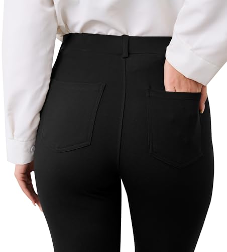 VIMPEP Women’s Classic Yoga Dress Pants Mid Rise Straight Soft Feeling Pull On Stretchy Work Pants for Casual Slacks 22023