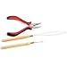 Neitsi 3pcs Kit for Micro Link Hair Feather Extensions: Pliers, Micro Pulling Needle, and Loop Threader