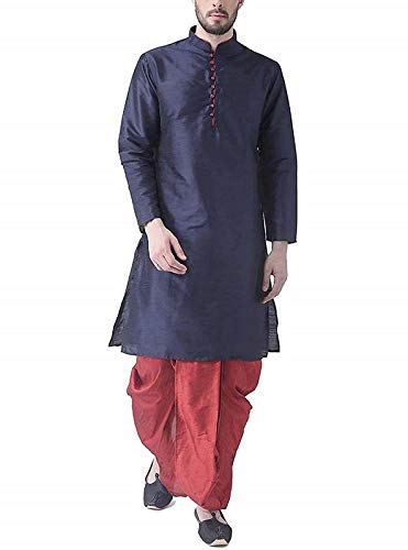 larwa Men's Dupion multicolored Kurta Dhoti set special for festive, wedding, Party-picture-11