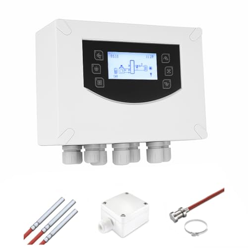 ENVIRON- Clima 600 Witterungsgeführte Heizungssteuerung mit Fühlerset | Mischerregelung Heizkreis Steuerung Pumpe 3 Wege Mischer Regler | 18 Anlageschemata