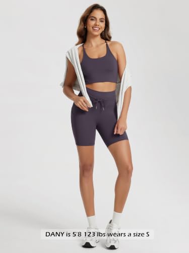 Image of ODODOS Halter Sports Bra for Women Non Padded Strappy Cropped Tops Workout Yoga Crop