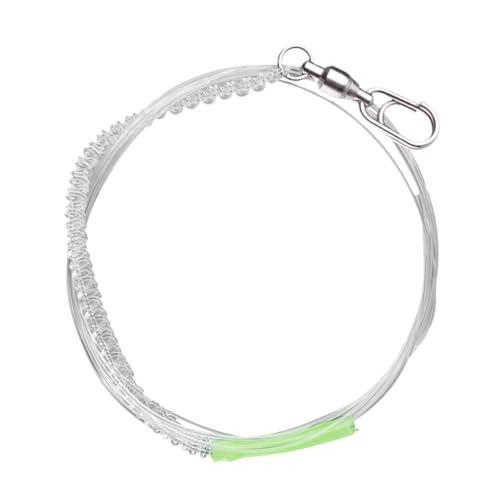 Línea líder anti mordidas para pesca en agua salada con protección luminosa 1.2m miniatura 1