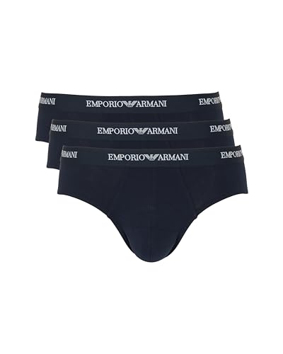 Emporio Armani Man'S Core Logoband - Paquete de 3 Calzoncillos para Hombre, Color Azul, Talla M, Azul Armani/Azul Armani/Azul Armani, M