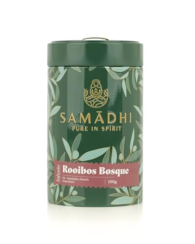 Infusión Rooibos con Frutos del Bosque - Lata de 100g - Sabor Dulce y Afrutado - Propiedades Antioxidantes - No Contiene Teína - Origen Portugués - Producto Gourmet