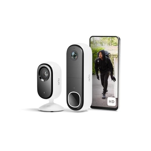 Arlo Kabellose HD Video-Türklingel & 2K Überwachungskamera für den Innenbereich – Smart Home Schutz für Familie & Haustiere, Nachtsicht, Bewegungserkennung, Zwei-Wege-Audio, kompatibel mit Alexa