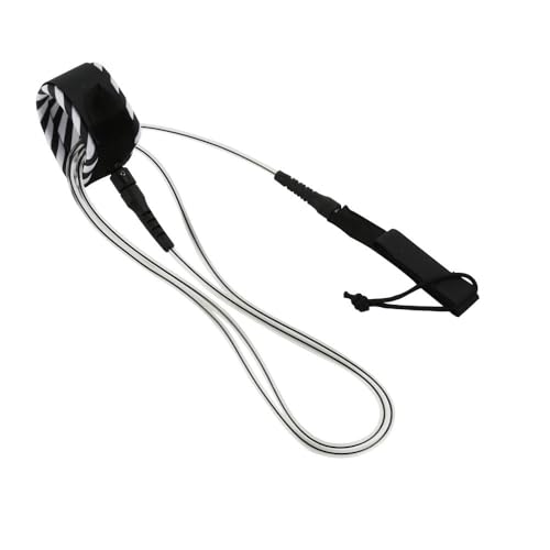 LZM-DIEWLEI Surfboard Leash TPU Bodyboard Leash Premium Surfboard Legrope Coiled Footstrap Retractable Board Security Leashes for Shortboard, Longboard, Paddleboard(Transparent Black,7mm/10ft)