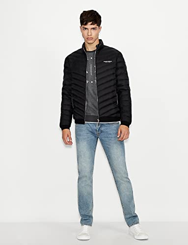 Armani Exchange Men's Quilted Down Milano/New York Logo Zip-up Jacket3