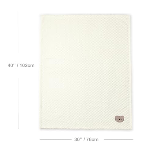 Image of CREVENT 30''X40'' Cute Cozy Fluffy Warm Baby Blanket for Girls Infants Toddlers' Bedding Crib Cot Stroller, Baby Shower Birthday Newborn's Gift Pink- Bear