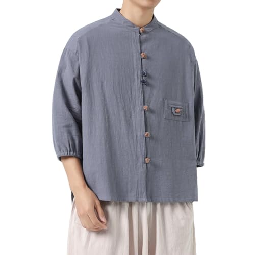 Cardigan d'été de style chinois confection coton lin haut de gamme