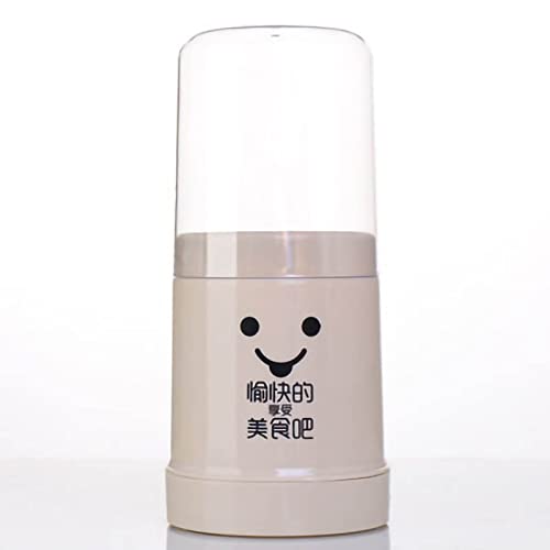 WOHPNLE Plastic Utensil Holder, Cute Chopstick Holder Storage with Dustproof Lid Chopstick Container for Cutlery, Chopstick, Spoons, Forks, Knives (beige)