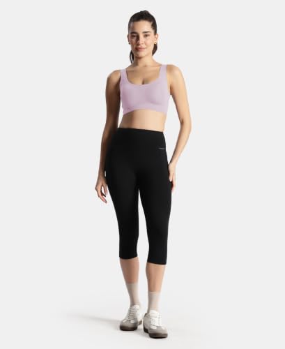 Image of Jockey 1840 Women Wirefree Padded Microfiber Elastane Full Coverage Bonded Tech Lounge Bra