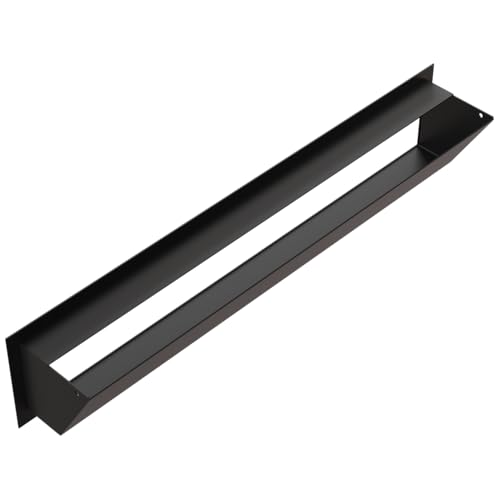 Grille de ventilation Kratki LUFT 12x60 cm noire pour habillage de cheminée