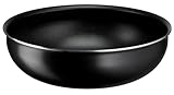 Lagostina Ingenio Essential Plus Wok Ø 28 cm, Pentola Wok Antiaderente in Alluminio per Gas e Forno, Con Indicatore di Cottura Thermosignal, Utilizzabile con Manico Removibile (Non Incluso)