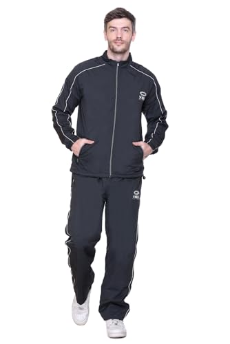 Image of Track Suit for Men | Regular Fit | Sports Wear | Winter Wear | Moisture Wicking | Men's Tracksuit Nylon Zip Closure Regular Fit with 2 Side Zipper Pockets Stand Collar Track Suit For Men