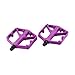 Mountain for Bike Pedals, Road for Bicycle Pedals with DU Bearings, Aluminum Alloy Anti-Skid Nylon for Surface for Smooth Rotation and Efficient Riding Experience, Black(Purple)