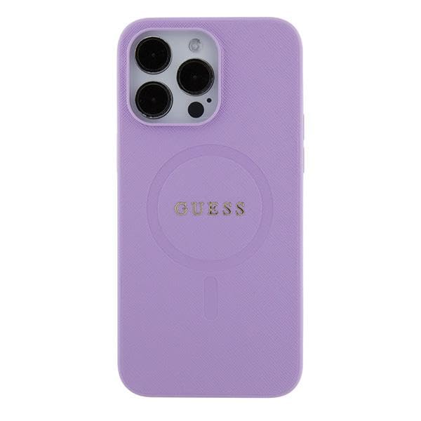 CG Mobile Guess GUHMP16XPSAHMCU Coque Rigide pour iPhone 16 Pro Max 6,9" Violet Saffiano