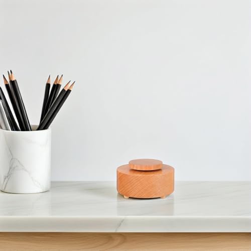 Soporte artesanal de madera giratorio para proyectos creativos en casa 6