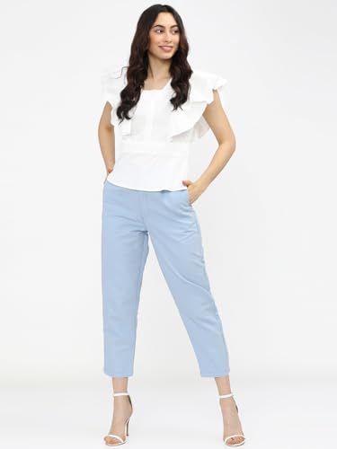 Image of Tokyo Talkies Women's Mom Fit Regular Jeans | Stretchable Mid-Rise Jeans Pant
