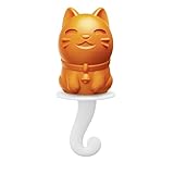 Zoku Individual Character Pops, Kitty Ice Pop Mold, Easy-Release Silicone Design, Single Unit