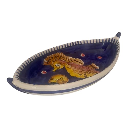La Maison Unique: Piatto Barca 30cm in Ceramica Vietrese Vietri Dipinto a Mano Amalfi Coast Antipastiera 1704251007