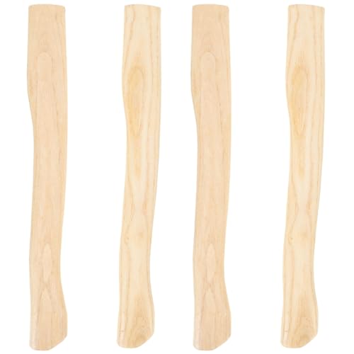 DOITOOL 4 Pcs Hickory Wood Axe Handle Replacement for Camp Axe, Hatchet, Chopping & Splitting Wood