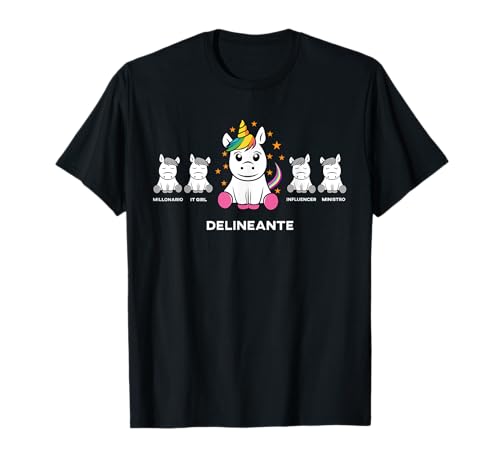 Delineante divertido Unicornio Camiseta