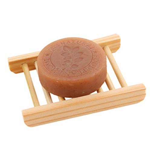 4 Pack Wood Bamboo Shower Soap Dish Set, Wooden Soap Saver Holder #TOP3