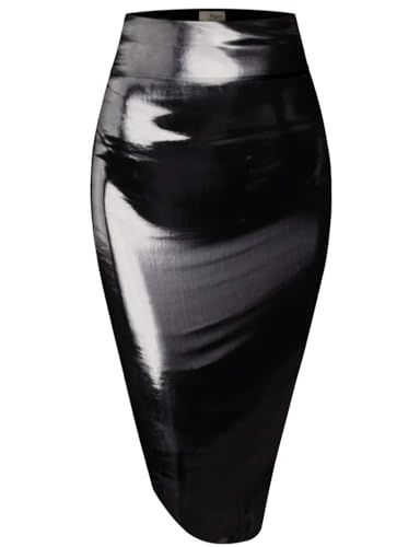 Image of Hybrid & Company Women's Scuba Pencil Skirt | Scuba stretch fabric, sleek tailored design, comfortable fit, suitable for office, meetings, and professional settings