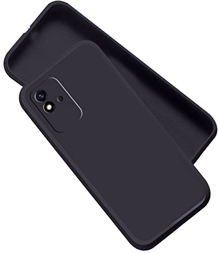 Image of A rtistque Liquid TPU Silicone Matte Shockproof Flexible with Camera Protection Soft Back Cover Case for Realme Narzo 50i - Black
