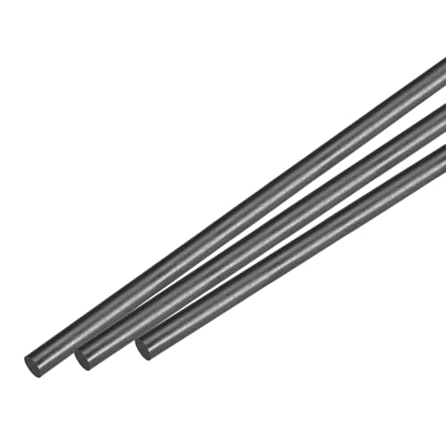 MECCANIXITY Carbon Fiber Rod, 6mm x 450mm for RC Plane DIY Tool Wing Tube Quadcopter Arm, Pack of 3