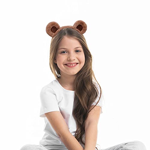 Brown Bear Ears Headband, Bear Headband, Arthur Costume, Cute Headband Animal Headband for Girls Women Men, Dog Ears, Head Wear for Party Costume Cosplay Decoration Makeup Washing Face Costume