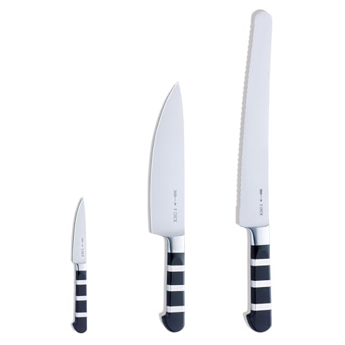 F. DICK 1905 - Kochmesser Set (für Profi- und Hobbyköche, 3er Set, 56 HRC, einfache Reinigung) 81974400, Stahlfarben (Stainless Steel)
