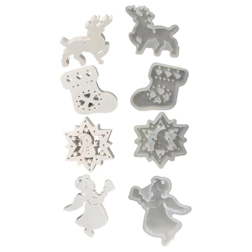 Moldes creativos de silicona para colgar de Navidad, versátiles y versátiles para decoración del hogar, figuras únicas