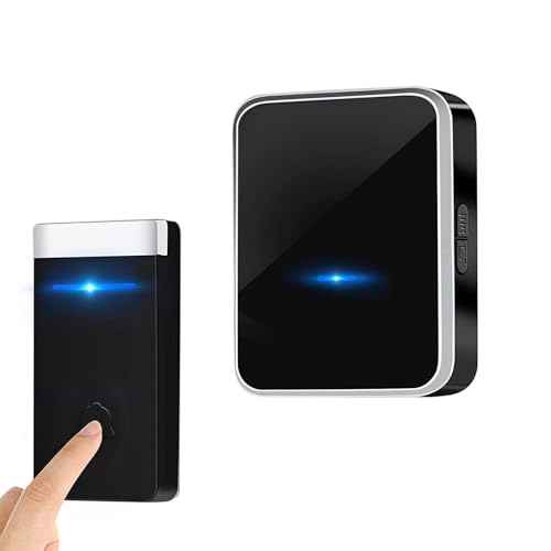 [Pas Besoin de Piles]Sonnette Sans Fil avec Récepteur Enfichables, 45 Mélodies au 4 Niveau de...