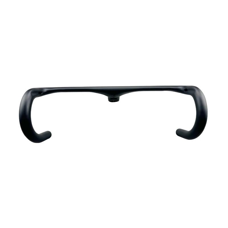 Manubrio Bici Manubrio for Bicicletta Interamente in Carbonio, Manubrio for Bici da Strada, Integrato con Foro for Stent for Computer, Senza Logo, 28,6 mm