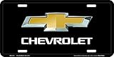 HangTime Chevrolet License Plate with Bow Tie and Black Background 6 X 12 inches