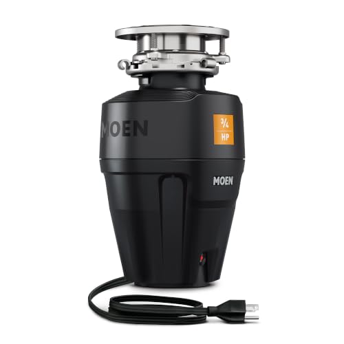 Image of Moen Black EX Series Host Series 3 /4 Horsepower Improved Installation Garbage Disposal, EX75C
