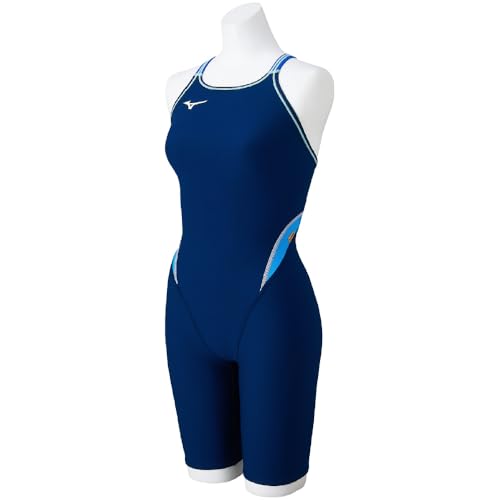 [ミズノ] 水泳 競泳 水着 練習用 エクサースーツ ハーフスーツ N2MGC263 レディース M ネイビー/ライトブルーのサムネイル