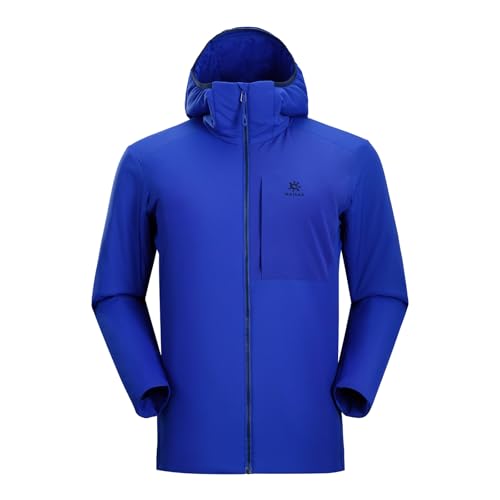 Image of KAILAS Men's Puffer Winter Down Jacket Hooded Packable Lightweight Coat Short Jacket Hiking Ski Travel Primaloft Cotton