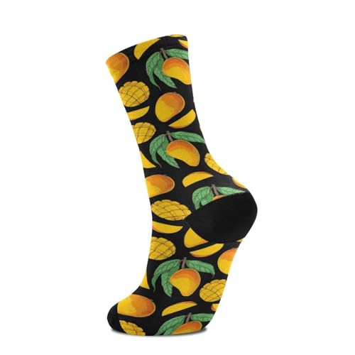 Wusikd Mango Fruit Socks for Women and Men Colorful Long Socks for Athletic Running 24