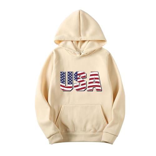 Sudadera de verano americana roja perfecta para noches casuales al aire libre y paseos de verano