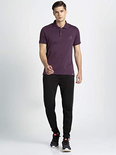 Image of Jockey Men Cotton Blend Solid Regular Fit Sport Polo T-Shirt