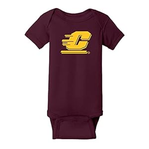 YC02 – Central Michigan Chippewas Primary Logo Infant Creeper Bodysuit – 6 Months – Maroon
