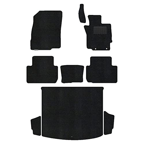 Hotfield 三菱 互換品 エクリプスクロス GK系 ECLIPSE CROSS フロアマット+トランクマット ラゲッジマット / 形状03 2020年12月〜 / プレーンブラック