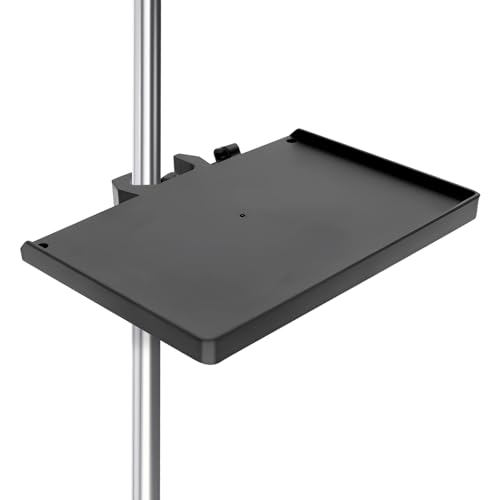 X-STYLE マイク スタンド トレー 金属製 マイク 譜面台 小物置き トレー 楽譜 スマートフォン チューナー ピック スタンド用アクセサリー ブラック (200*140mm)