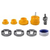 EasyByMall PPR Innengewindeöffner für PVC-Kunststoff-Wasserrohre, 4-Punkt- und 6-Punkt-Rohrgewindewerkzeug-Set mit 1,27 cm und 1,9 cm Schneideisen für elektrische Bohrmaschine