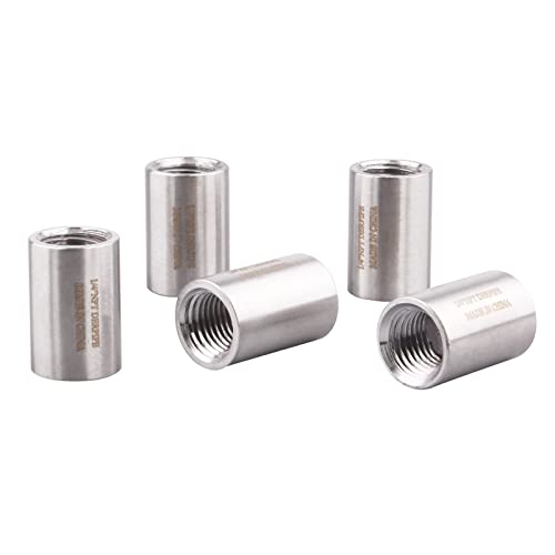 Image of DERPIPE 1/4" NPT Female Coupling Fitting Stainless Steel 304 Pipe Fitting Class 150 (Pack of 5)